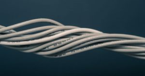 Electrical Wires twisted together.