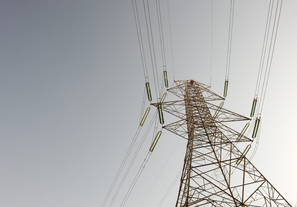 An electric power station with cables.